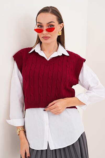 ŞİMAL Жіночий в'язаний светр з візерунком 255182 -