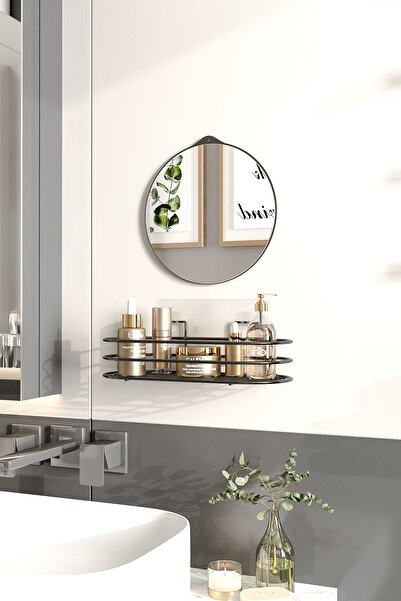 Bino Banyo Düzenleyici 2 Li Set Ayna ve Organizer Yapışkanlı Lüks Tasarım Ayn...