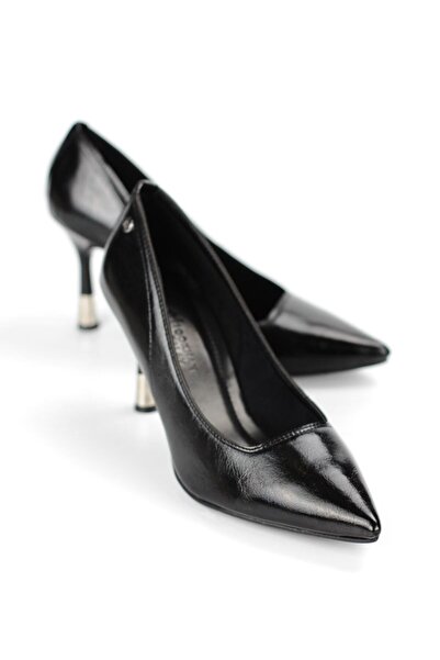Gökhan Talay Juliet Flexible Soft Non-Slip Sole (8 cm) Black Patent Leather Women's Heeled Shoes