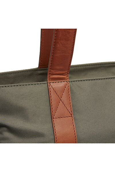 The Chesterfield Brand Large women's bag made of nylon and genuine leather, The Chesterfield Brand, Otta, Dark green