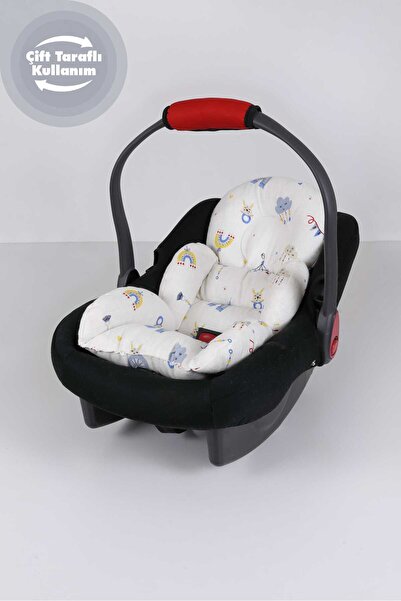 Umaybebek Puset Örtüsü, Puset Minderi, 2 Parça, Müslin, Seyahat arkadaşı - Bel Destekli