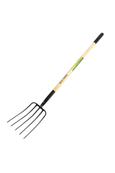 Wertcraft Furca cu 5 dinti, maner lemn, 1520mm
