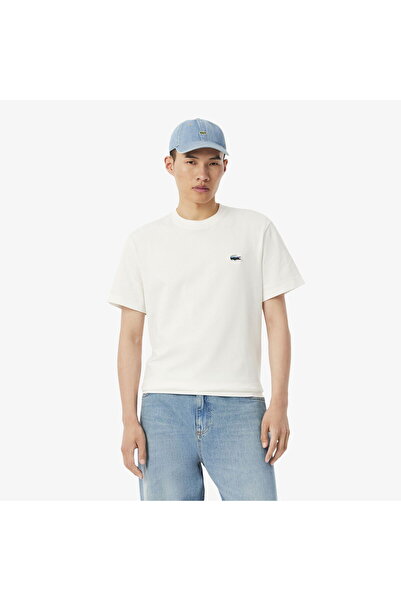 Lacoste Erkek Classic Fit Bisiklet Yaka Beyaz T-Shirt