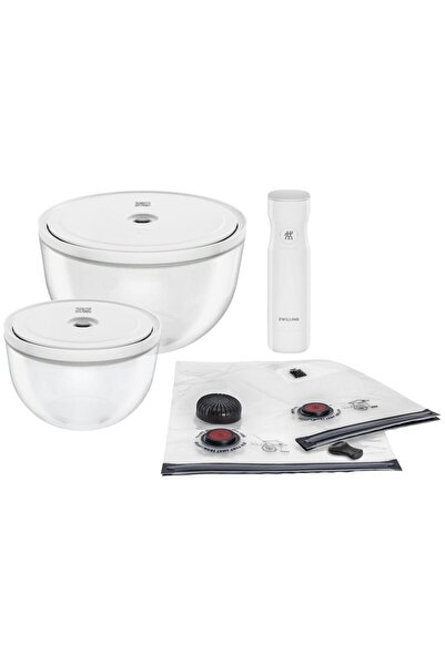 ZWILLING طقم بداية فريش آند سيف بولز للتفريغ الهوائي زجاج مقاس M/L 9 قطع - 10...