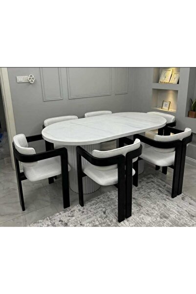 DOĞUKAN HOME Bohem Oval Salon Yemek Masası