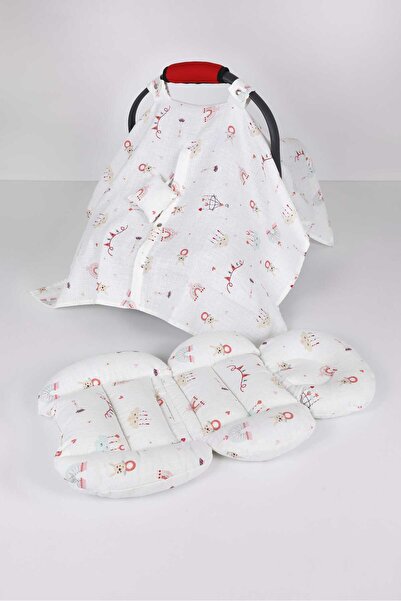 Umaybebek Puset Örtüsü, Puset Minderi, 2 Parça, Müslin, Seyahat arkadaşı - Be...