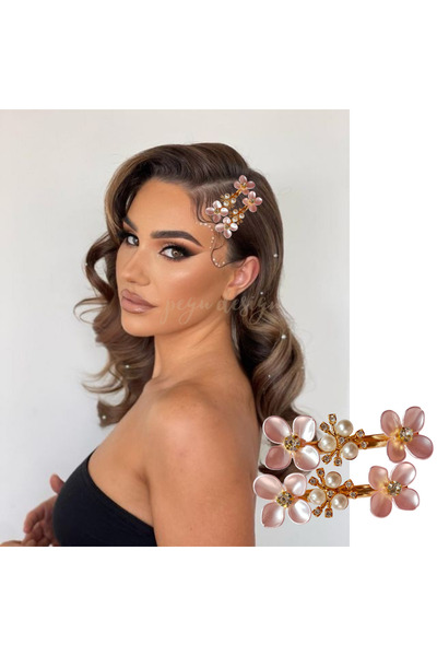 pegu baby collection CLIPS DE PĂR STRILUCITOARE CU FLORI ȘI PIETRE, 2 BUC. PE...