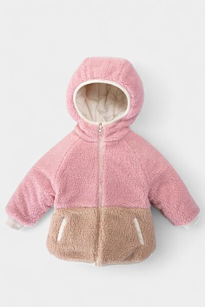 Midimod 2-11 Yaş Çift Taraflı Kalın Polar Kışlık Kız Çocuk Mont