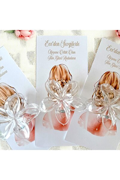 cacagift design İsme Özel Desenli Lotus Toka Bride-Kına- Özel Gün Hediyesi 10...