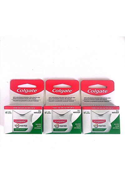 Colgate Total yeni ve geliştirilmiş Diş Eti Sağlığı Arayüz Diş Ipi nane aromalı 50 M *x3 adet