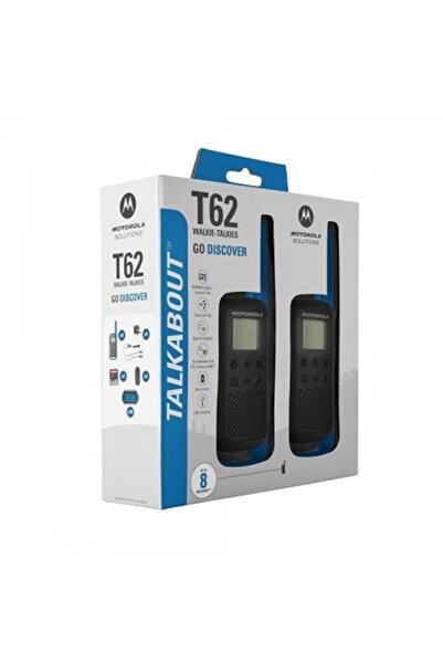 Motorola Statie radio PMR portabila TalkAbout T62, 16 ch, 121 coduri, 8 km, Acumulator, Albastru