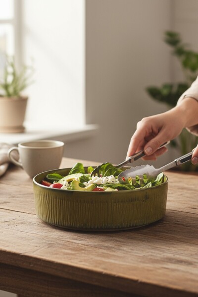 İREA PORSELEN Wavy Laterre 21cm Porcelain Bowl