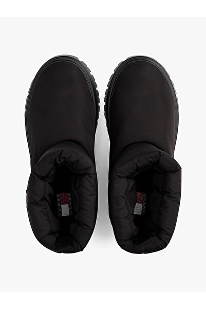 Tommy Hilfiger Kadın Marka Logolu Su Tutmaz Sıcak Astarlı Kışlık Kullanıma Uygun Siyah Bot & Bootie