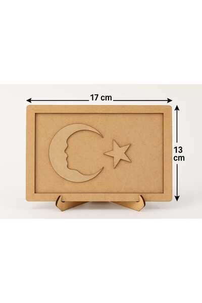 Vegüba Ay Yıldız Türk Bayrağı Mozaik Çocuk Okul Boyama Etkinliği 4 ADET