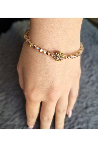 NEMOR STUDIO مجموعة أساور كريستال ذهبية لامعة I مجموعة الأناقة اللامعة