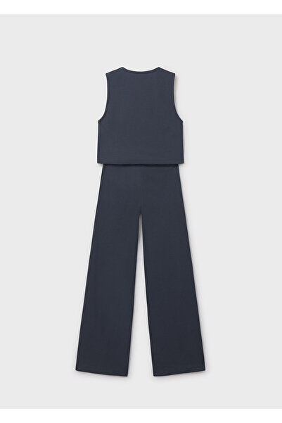 MAYORAL 7582-11 Girl's Dark Blue Vest Suit