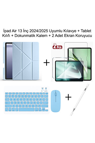Yesnıce İpad Air 13 İnç M3 (2025) / M2 (2024) Uyumlu Standlı Kılıf Dokunmatik...