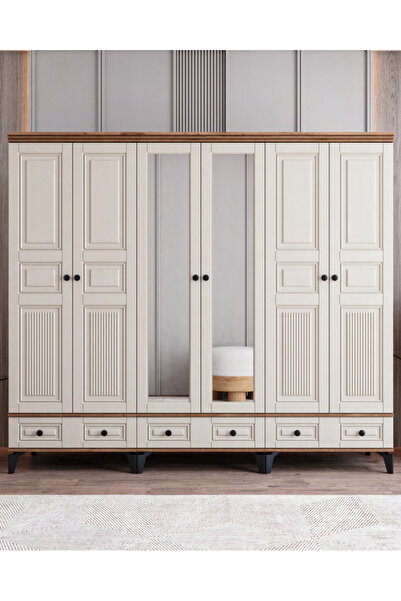 miracool Terra 6 Kapılı Dolap / %100 MDF / Ücretsiz Kurulum / Aytaşı