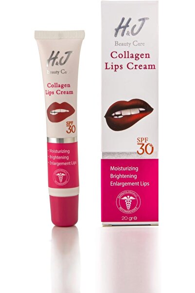 H&J BEAUTY CARE كريم الكولاجين للشفاه مع حماية من الشمس لترطيب عميق وترطيب وتفتيح - 20 جرامًا