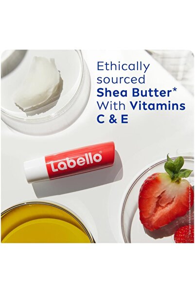 LABELLO Labello Lip Care Lip Balm, Strawberry Shine, 4.8g