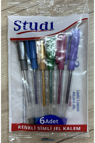 pardayanlar Renkli Simli Jel Kalem 6'lı set