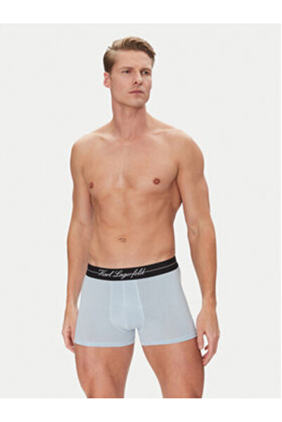 Karl Lagerfeld Σετ 3 ζευγαριών ανδρικών μποξεράκια A1M47089 Ανοιχτό μπλε