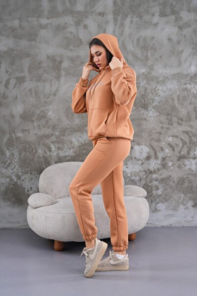 Flaubert - KADIN SWEATSHİRT VE EŞOFMAN ALTI 2'Lİ TAKIM TAŞ BASKILI OVERSIZE