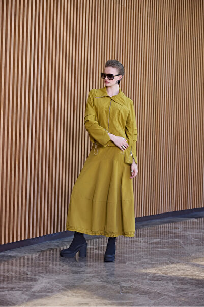 MissWhence Skirt Suit 38208 Yellow