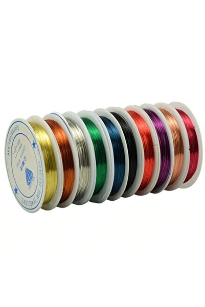 yiğit aksesuar 08 مم 10 قطع سلك ملون للحرف اليدوية وإكسسوارات المجوهرات سلك أ...