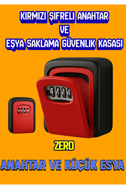 ZERO LİNE Kırmızı Şifreli Anahtar Ve Eşya Saklama Güvenlik Kasası