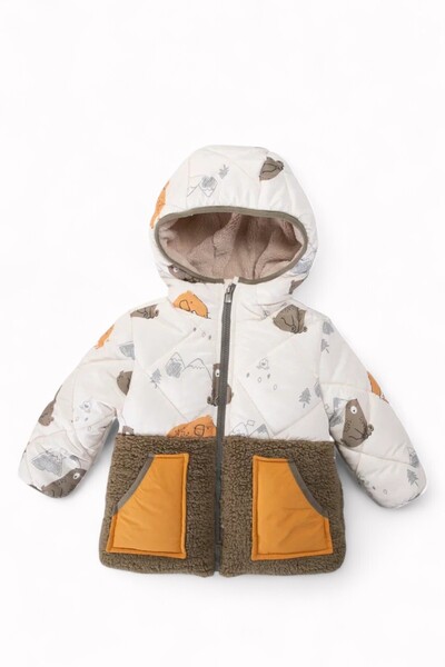 Midimod Palton pentru băieți, cu buzunar frontal, pentru iarnă, pentru vârstele 2-7 ani