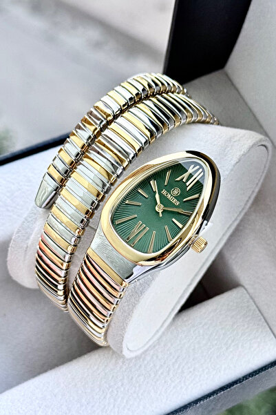 Homies Kadın Kol Saati Orjinal Yılan Dolamalı Model Hediyelik Kutusu Bileklik Hediyeli.HMBLV62543