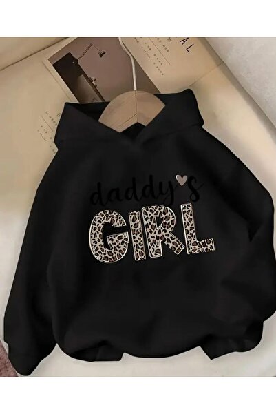 herkesemoda سترة بقلنسوة مطبوعة للفتيات مع بطانة من الصوف الداخلي