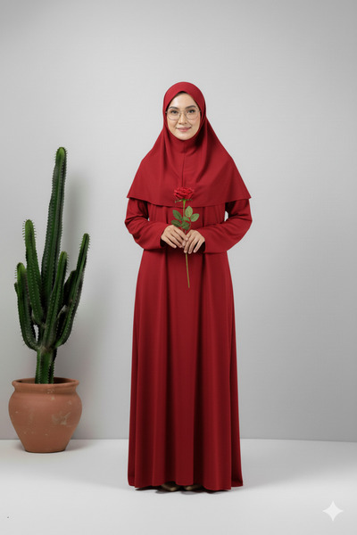 Defkay ثوب صلاة نسائي من قطعة واحدة مع غطاء رأس يُلبس فوقه