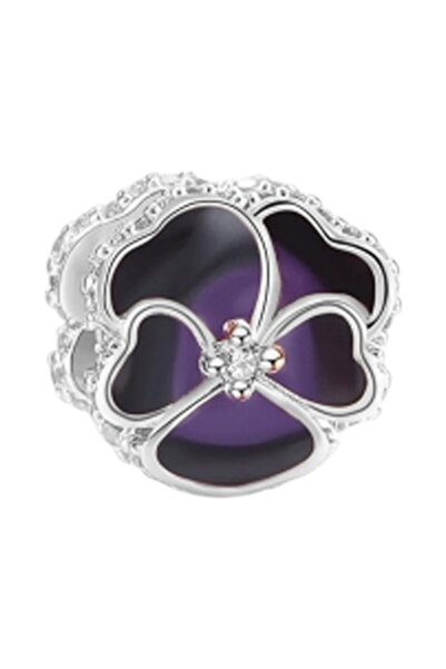 Dumledo Mor Menekşe Charm | 925 Ayar Gümüş