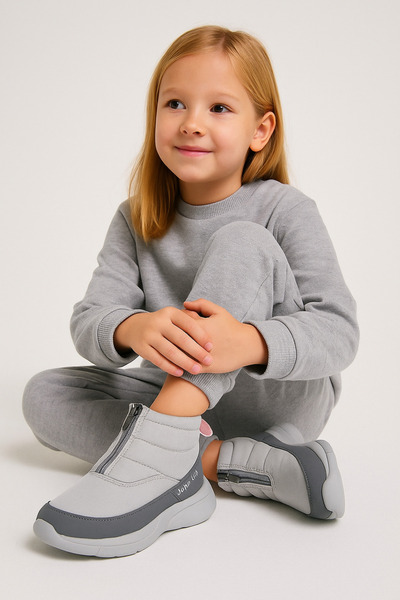 Jump Дівчачі зручні черевики на щоденне носіння з блискавкою спереду та комфортною підошвою