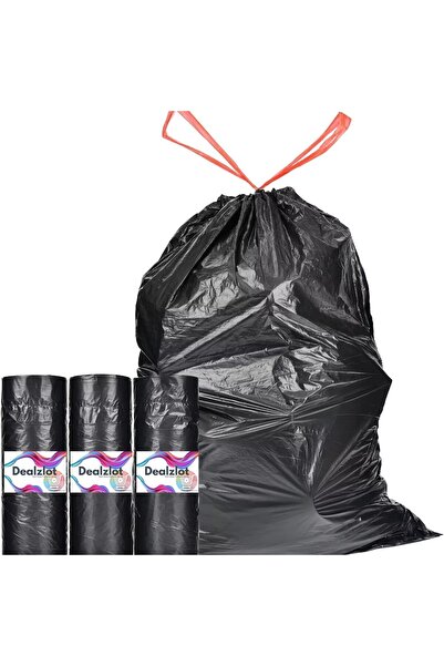 Dealzlot أكياس قمامة خارجية، 28 كيسًا، 30 جالونًا (114 لترًا)، برباط سهل الربط، (2 قدم 6 بوصات × 2 قدم 9 بوصات)
