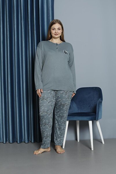 Mutlu City Kadın Orta Yaş ve Üzeri Regular Yüksek Kalite Büyük Beden Pamuk An...