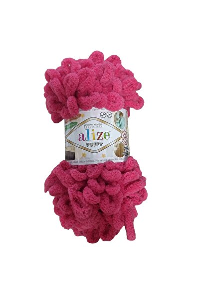 Alize Puffy 149 Pembe El Örgü İpliği 100Gr Bebek Battaniyesi -Atkı İpi