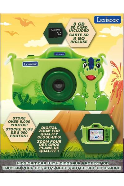LEXIBOOK PHOTO&VIDEO CAMERA WITH CASE, DINOSAUR
