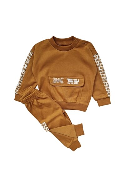 Miniworld Boys' Cotton Outfit, Fun Day, 18-24 Months, 92cm, Brown