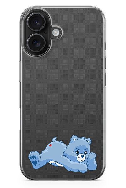 moonset Iphone 17 Uyumlu Sevimli Ayı Tasarımlı Baskılı Şeffaf Telefon Kılıfı