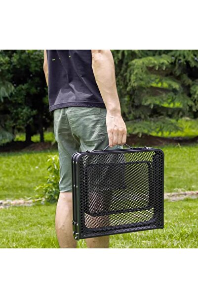 AutoFamily AUTO FAMILY Folding Camping Table with Handle Black, Portable Lightweight Grill Table for Outdoor