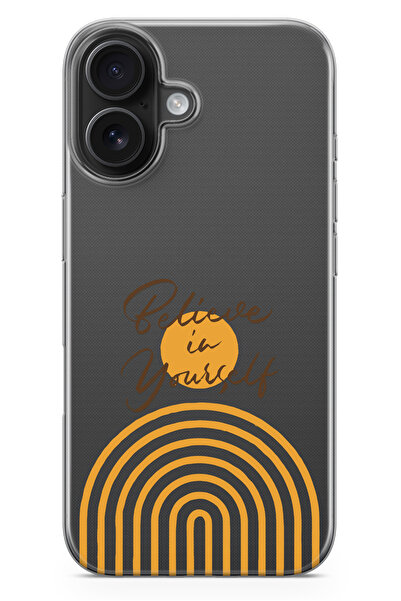 moonset Iphone 17 Uyumlu Believe Tasarımlı Baskılı Şeffaf Telefon Kılıfı