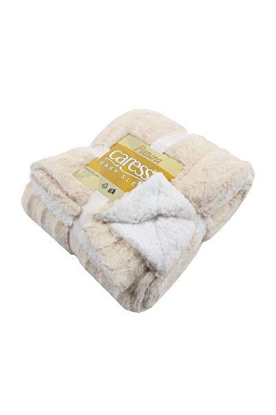 Caressa Blanket for bed, GS 3919, 200 x 220 cm, polyester, cream