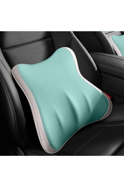 AutoFamily وسادة دعم قطنية مريحة من أوتو فاميلي، مناسبة للسيارة وكرسي المكتب - وسادة من إسفنج الذاكرة