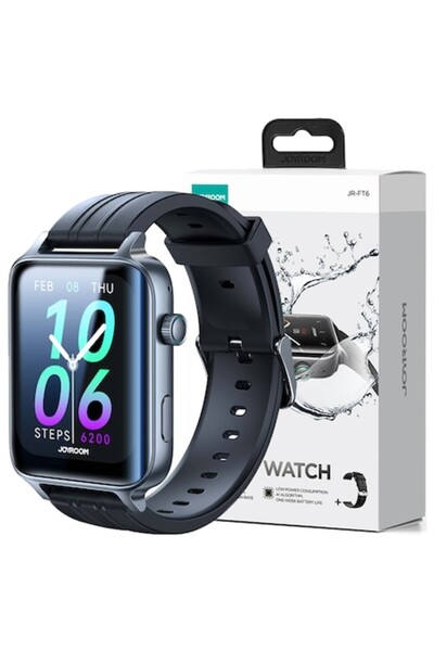 Joyroom Smartwatch JR-FT6 Fit Life, 300 mAh, IP68, Bluetooth 5.3, Black