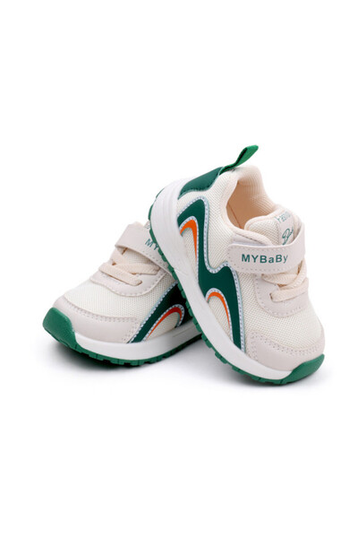 Superbaby White and green sneakers - Waves
