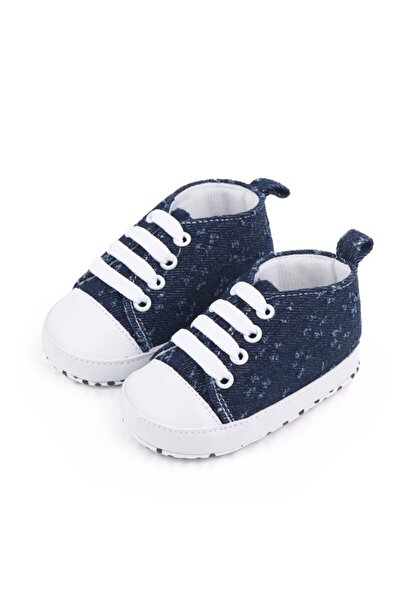 Bebelul Baby sneakers, made of jeans, with laces
