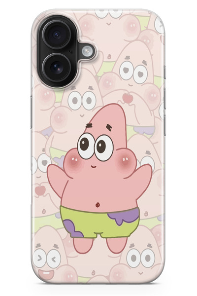 moonset Iphone 17 Uyumlu Patrick Tasarımlı Baskılı Şeffaf Telefon Kılıfı